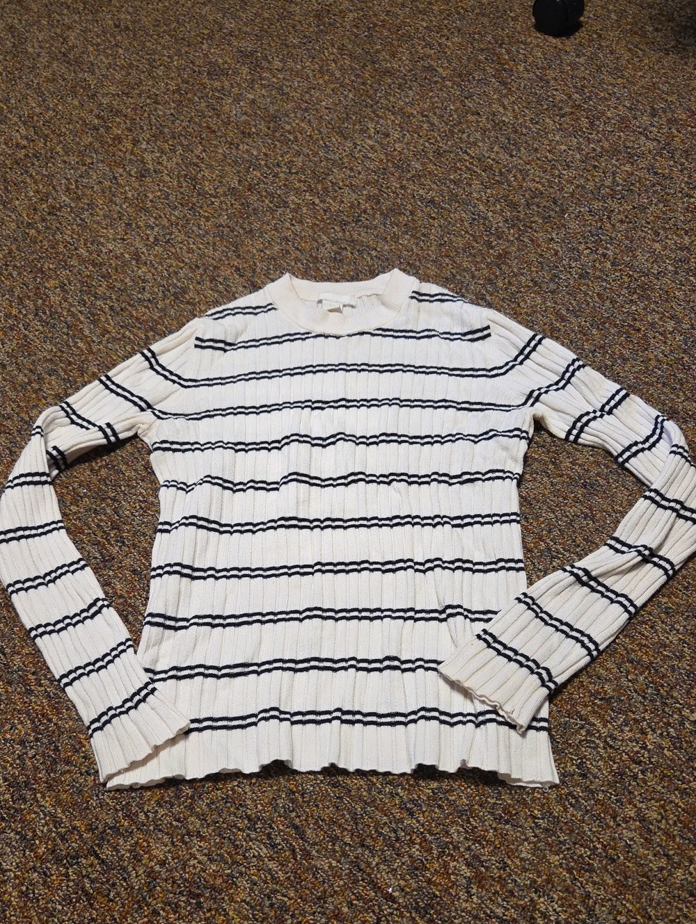 H And M Long Sleeve Stripped Medium Womens Shirt